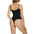 thumbnail image 4 of Summer Savings Clearance Swimsuit Qonioi One Piece Swimsuit for Women, Women One Piece Swimsuit U Neck Swimwear Slimming Strap Backless Beach Swimwear Bathing Suits Black XXXL, 4 of 7