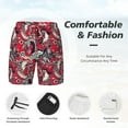 thumbnail image 3 of Balery Rooster Head Mens Swim Trunks Swim Shorts for Men Quick Dry Inseam Beach Shorts with Compression Liner Pocket-Large, 3 of 9
