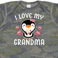 thumbnail image 4 of Inktastic I Love My Grandma with Cute Penguin and Hearts Girls Baby Bodysuit, 4 of 5