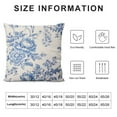 thumbnail image 5 of COMIO Blue Floral Pillow Covers  Vintage Flower Blue White Decorative Throw Pillow Covers Set of  Chinoiserie Pillowcases  Square Cushion Covers For Couch Bed Sofa Chair Car Decor, 5 of 5