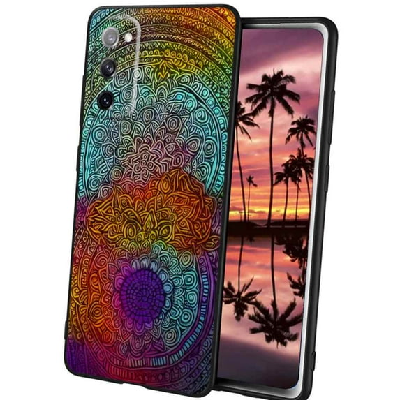 Colorful-Mandala-43 Phone Case, Degined for Samsung Galaxy S20 FE Case Men Women, Flexible Silicone Shockproof Case for Samsung Galaxy S20 FE