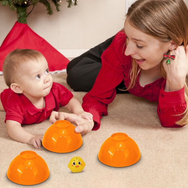 WIZUTIZ - Medias navideñas para niños, juegos de adivinanzas para la familia, juego de mesa de adivinanzas, juegos de fiesta de Navidad, juego interactivo para niños, juego naranja de 5,6 x 4,8
