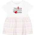 thumbnail image 3 of Inktastic My First Valentines Day Red Hearts and Arrow Girls Baby Dress, 3 of 5