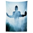 thumbnail image 3 of Ambesonne Blue Tablecloth Rectangular Table Cover, American Football Hero, 52"x70", Blue, 3 of 4