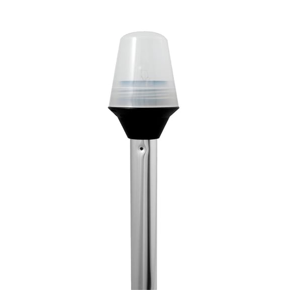 Attwood Marine 5110-42-7 Attwood Frosted Globe All-around Pole Light W/2-pin Locking Collar Pole - 12v - 42"