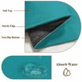 thumbnail image 5 of Teal Area Rugs 5x7 ft Solid Color Washable Rug Non Slip Indoor Carpet Absorbent Floor Mat for Living Room Bedroom Dining Room, 5 of 9