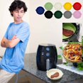 thumbnail image 6 of QuanTara 7in Round Air Fryer Liner, Reusable Non-Stick Silicone Baking Mat, Dishwasher Safe Fryer Basketinsert, Replacement for Parchment Paper, 450°F Heat Resistant, 6 of 6