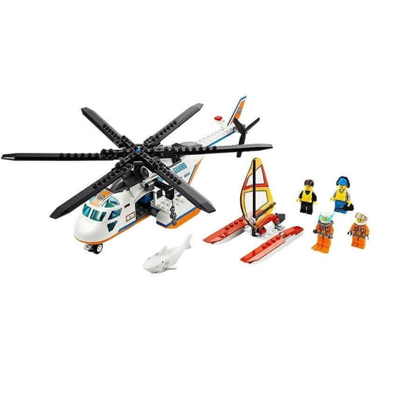 LEGO CITY Coast Guard Patrol Helicopter with Minifigures & Catamaran