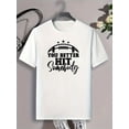 thumbnail image 1 of Camiseta informal de cuello redondo y manga corta con estampado gráfico de fútbol americano "Más te vale golpear a alguien". Secado rápido, cómoda y de verano para uso diario, entrenamiento y vacacion, 1 of 3