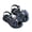 Black, variant on Ruyang Summer Flower Girls Sandals Cute Bow Pearl Open Toe Flats with Adjustable Straps Beach Vacation Princess Shoes