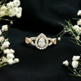 thumbnail image 6 of Rosec Jewels Certified Lab Grown Diamond Teardrop Engagement Ring with Halo - EF-VS Quality, 18K Yellow Gold, US 4.50, 6 of 9