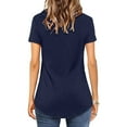 thumbnail image 4 of Endives Womens Summer Tops V Neck Short Sleeve Basic Plain Tee T Shirt Womens Short Sleeve Tops, 4 of 5