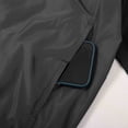 thumbnail image 4 of MADHERO Men's Windbreaker Jacket With Hooded Lightweight Packable Jacket Black/Silver Size S, 4 of 6