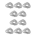 thumbnail image 2 of Plantilla de marco de nube Kearding Acero al Carbono Plata 63 * 43 mm 10Conjunto, 2 of 6