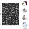 thumbnail image 4 of Black White Dinosaurs Skeletons Pattern Blanket,Comfortable Soft Lamb Wool Throw Blanket,All Season,Warm Lightweight Blankets for Sofa Bed Couch Living Room Chair,30"x40", 4 of 4