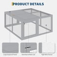 thumbnail image 5 of Gaderth Folding Wooden Chicken Coop & Rabbit Hutch, Portable Small Animal Cage, Portable Small Animal Cage, Easy Access with Top & Side Doors, No Assembly Needed, 5 of 8
