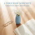 thumbnail image 4 of REGALWOVEN Small Ceramic Bud Modern Cylinder Vase, Ribbed Decorative Flower Vase for Shelf & Bathroom, TBoho Home Decor Accent Blue 2.4"L x 2.4"W x 5.1"H, 4 of 6