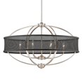 thumbnail image 4 of Golden Lighting 3167-LP PW-BLK Colson Linear Pendant with Shade, Pewter, 4 of 4
