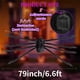 thumbnail image 4 of Araña gigante de Halloween BEABOO de 2 m con 36 luces moradas, 4 of 7