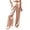 Khaki, variant on Tqcoqu Stretchy Pants for Women,Silk Satin High Rise Button Pants,Summer Wide Leg Vacation Trousers Soft Pajamas with Pocket,Beige Women's S-XXL