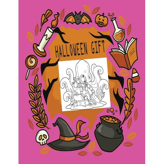 Halloween Gift: Halloween Coloring Book Gift for Kids (Paperback)