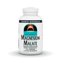 Source Naturals Magnesium Malate, Supports Muscles and Energy Production*, 3750 MG - 200 Capsules