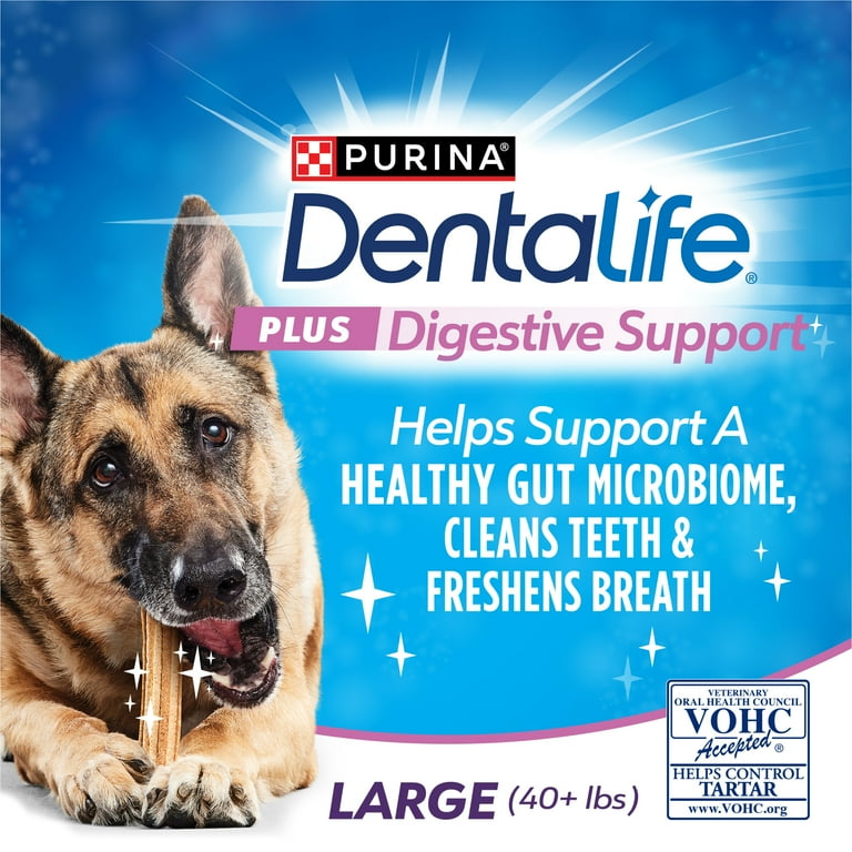 Purina DentaLife Plus Digestive Support Large Dog Treats Chicken Pumpkin 7 oz Pouch 6 Count Walmart