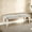 Light Gray+White, variant on Light Gray and White Bench with Acrylic Legs - A Stylish Addition to Living Areas
