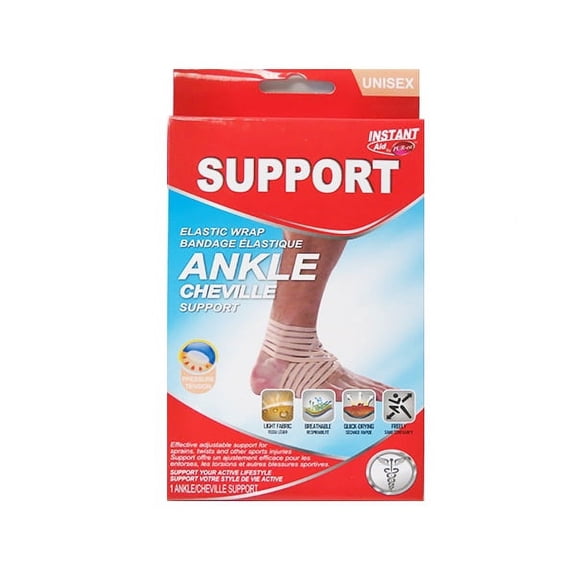 Instant Aid By Purest Elastic Wrap Ankle Support 313007