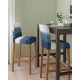 thumbnail image 2 of Navy Blue Ombre Bar Stool Covers Set of 4, Modern Abstract Art Texture Stretch Washable Bar Chair Covers with Backs, Removable Pub Counter Height Chair Cover for Kitchen Dining Room Cafe, 2 of 7