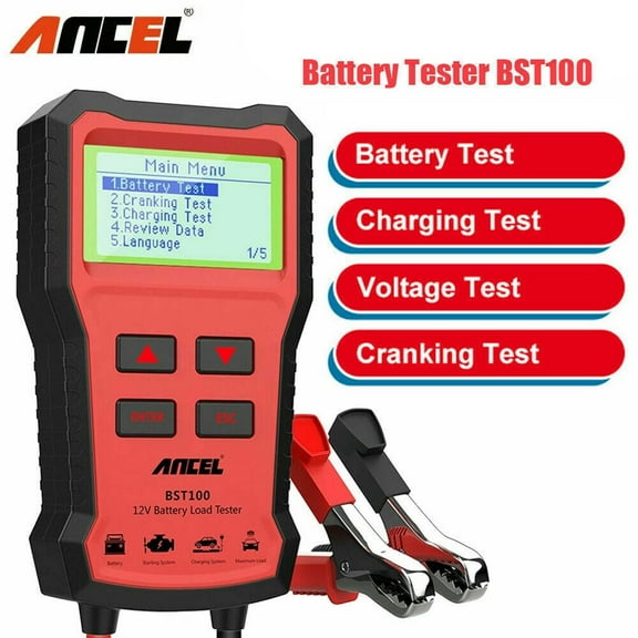 ANCEL BST100 Car Motorcycle Battery Tester 12V Battery System Analyzer Auto Charging Cranking Test Circut Tester Scanner Tools