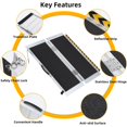 thumbnail image 4 of Bingirl 3FT Portable Wheelchair Ramp with Transition Plate - Aluminum Ramp Featuring Non-Skid Surface and Reflective Strips, Supporting Up to 600 Lbs for Home Use, 4 of 6