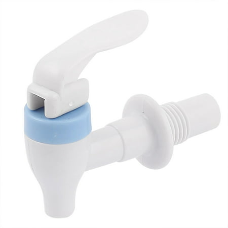 Unique Bargains 17mm Thread Plastic Push Type Handle Drink Water Dispenser Tap Faucet White