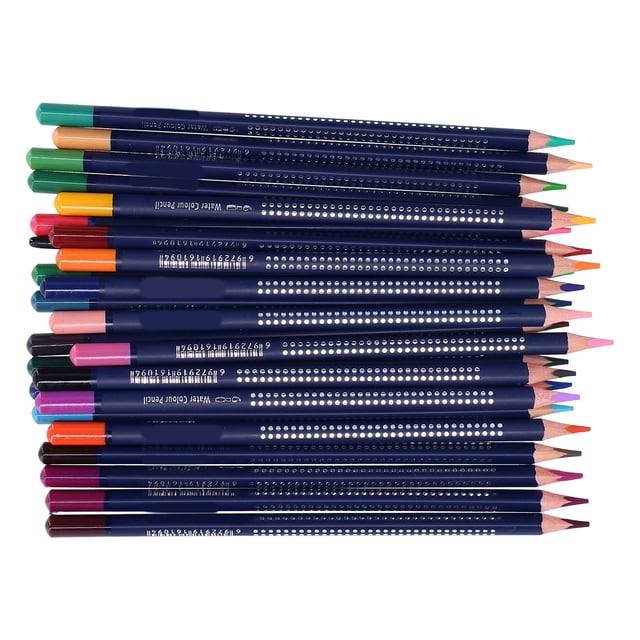 Watercolor Pencils, Water-soluble Colored Pencil Set Thick Log Painting Coloured Pencils With Iron Box