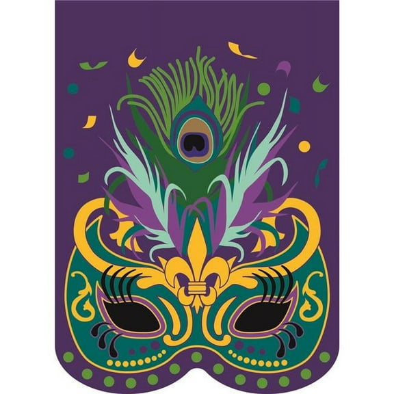Magnolia Garden Flags M010060 13 x 18 in. Mardi Gras Mask Polyester Garden Flag