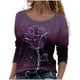 thumbnail image 1 of Camisas Para Mujer Moda Manga Larga Cuello Redondo Blusa Estampada Otoño Causal Pullover Tops Odeerbi ODB127845, 1 of 4