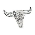 thumbnail image 2 of 12" Metal Buffalo Head Decor Black and White Iron Western Animal Decorative Wall Accent Rustic Hanging Buffalo Home, 2 of 6
