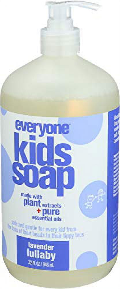 everyone 3-in-1 soap for every kid safe, gentle and natural shampoo, body wash, and bubble bath, lavender lullaby