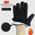 thumbnail image 3 of EvridWear 3M Thinsulate Thermal Insulated Lined Gloves, Warm Double Layer Knitted Winter Gloves for Men Women (Black), 3 of 7