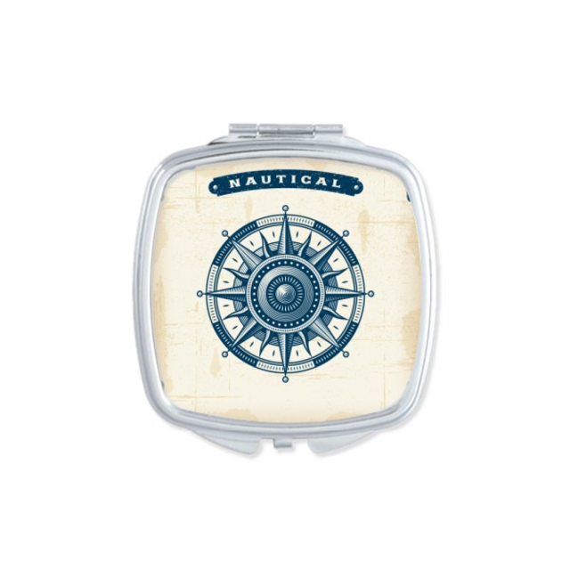 Compass Exploration Military Ocean Mirror Portable Compact Pocket Makeup Double Sided Glass