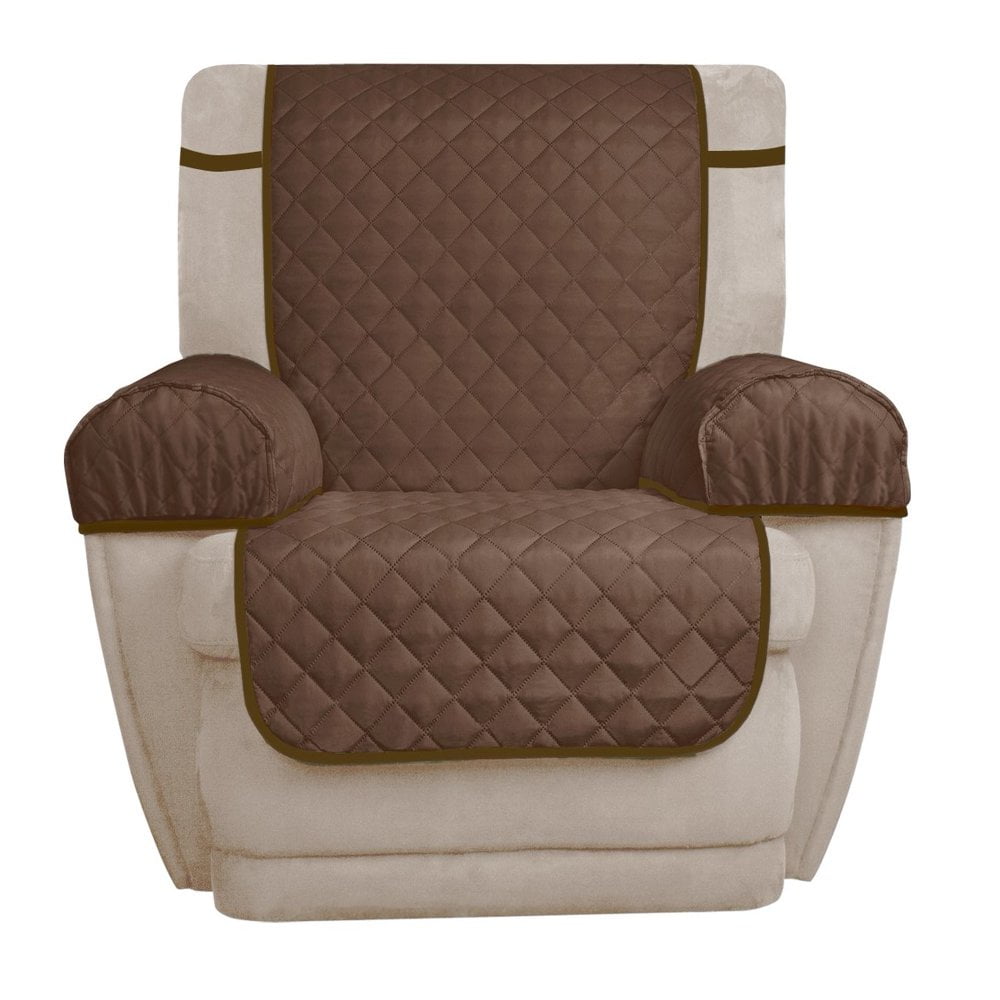 2024 Recliner Reversible Quilted Microfiber Pet Cover Multipurpose Furniture Protector Tan Brown 3 Piece Walmart