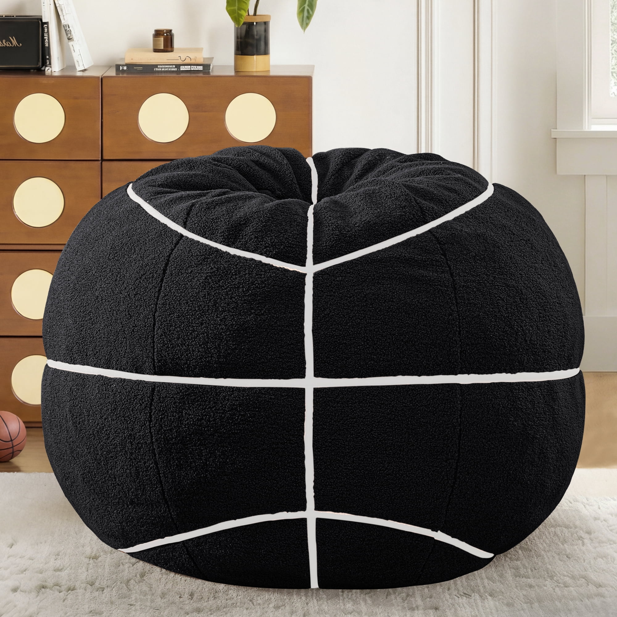 XIECUVA Bean Bag Chair for Adults, High-Rebound Memory Foam Beanbag Chairs with Removable Cover for Living Room Bedroom, 32 Inches