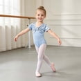 thumbnail image 2 of mgoYE Girls Leotard for Ballet Dance Gymnastics Toddler Kids Outfits(Light Blue,110), 2 of 8