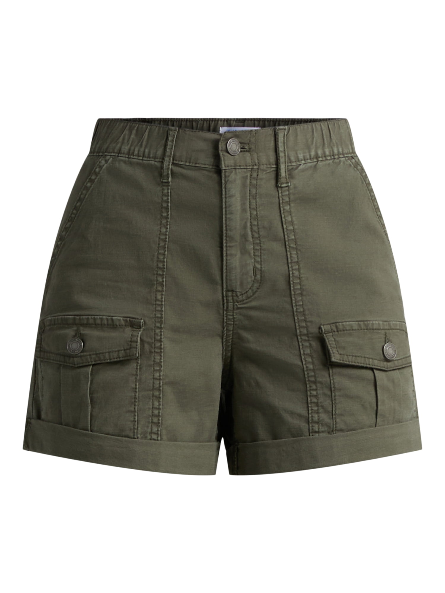 Time and Tru Women's Utility Shorts, 4" Inseam, Sizes 0-22