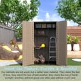 thumbnail image 3 of OFFIGAM 52CuFt Vertical Resin Storage Shed Waterproof with 4 Coffee Shelves 50x29x79.5in, 3 of 7