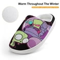 thumbnail image 4 of Invader Zim Kid's Cotton Slippers Winter Warm Soft Plush Slippers with Rubber Sole Non-Slip Indoor Outdoor Slip on Shoes Fluffy House Slippers For Boys Girls Teen, 4 of 8