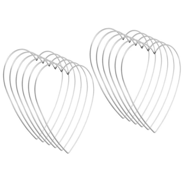 Unique Bargains Bagues Attrape-Rêves, 12 Pcs Anneau en Métal en Forme de Cœur Macramé Couronne Florale, Argent