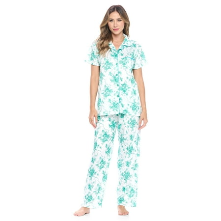 

Casual Nights Women s Short Sleeve Floral Pajama Set
