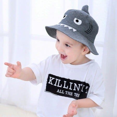 Toddler 2019 Baby Kids Boys And Girls Hat Children Cartoon Shark Print Autumn