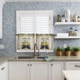 thumbnail image 3 of Kitchen Curtains and Valance Set Tier Curtains Vintage Summer Farm Lemon Truck Semi Sheer Curtains for Living Room Rod Pocket Tiers and Valances for Windows 2 Piece Set 27.5"x24", 3 of 5